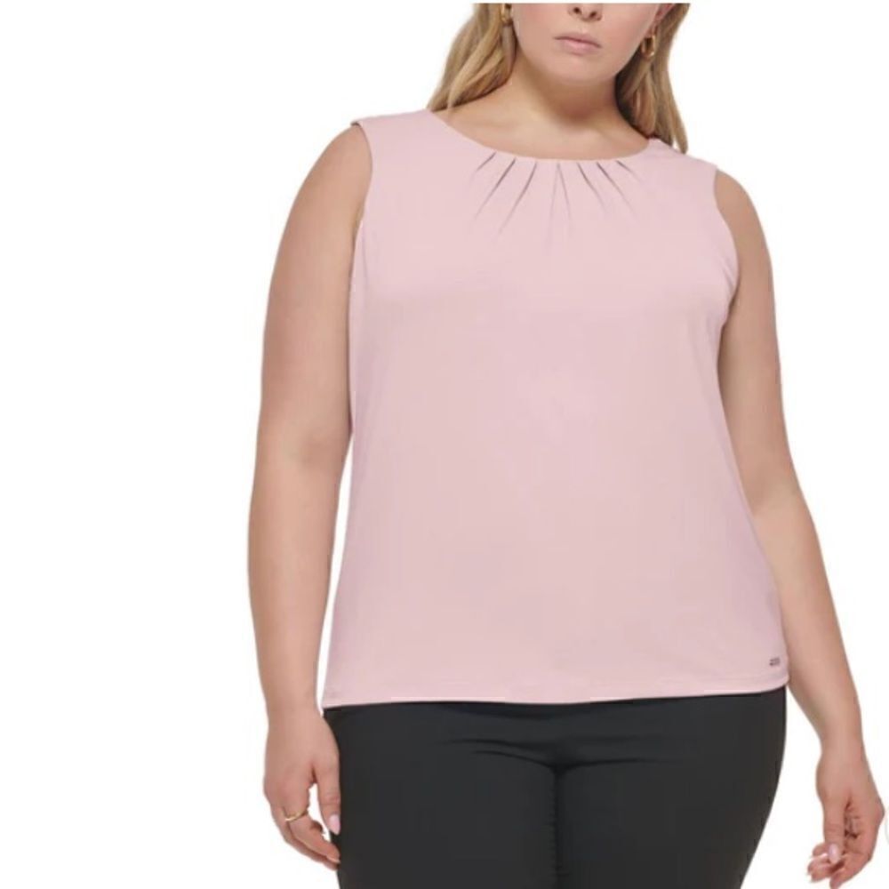 Worthington Pleated Camisole Shell Tank in Light Pink